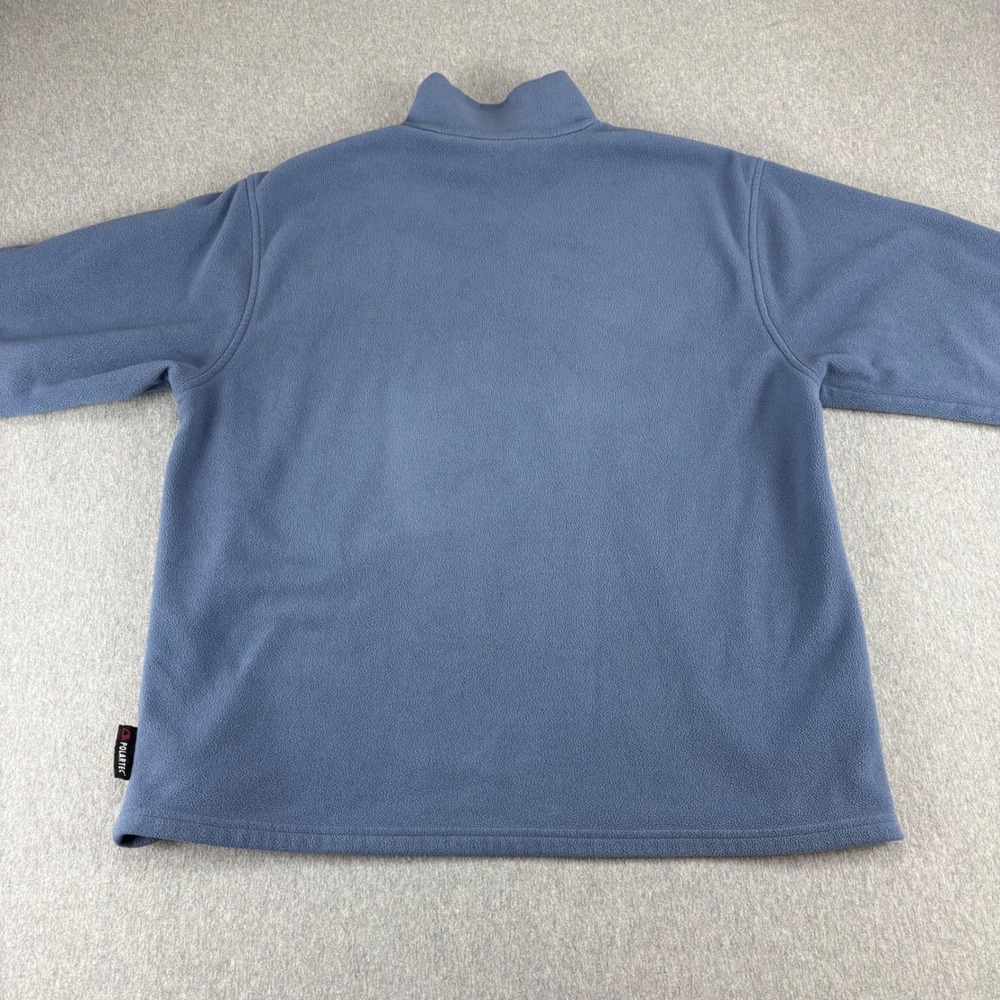 L.L.Bean Fleece Pullover Mens L Polartec Quarter Zip Blue Long‎ Sleeve Casual - Picture 2 of 12